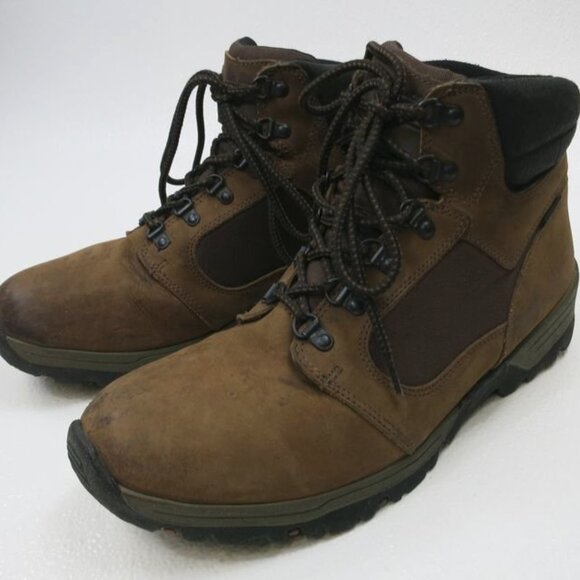 Schmidt Waterproof Nubuck Leather Boots Shoes Mens Work Footwear sz 13 - Picture 1 of 9